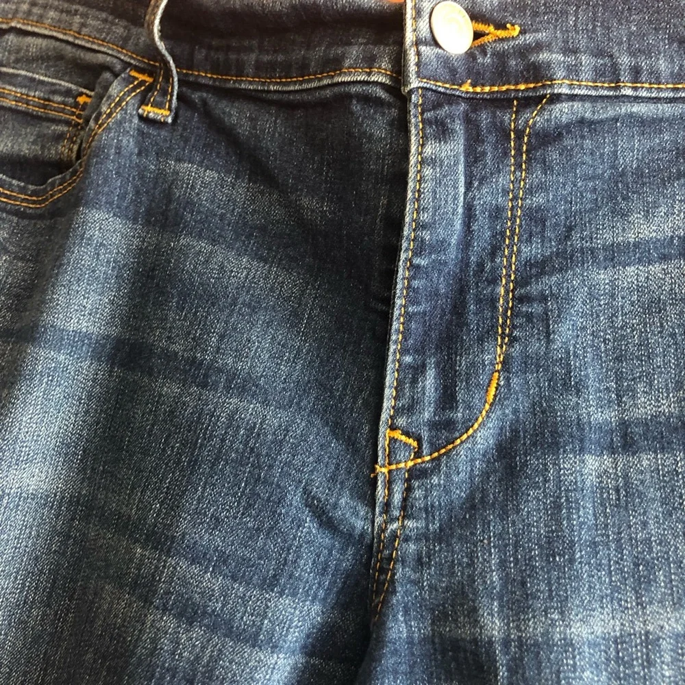 OLD NAVY TEENAGER ZIP UP 5 POCKETS FLIRT CAPRI BRILLIANT BLUE JEANS SZ 14 REG.